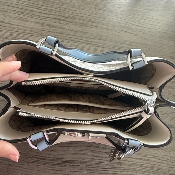 Calvin Klein Beige and Gray Satchel - Picture 3 of 4